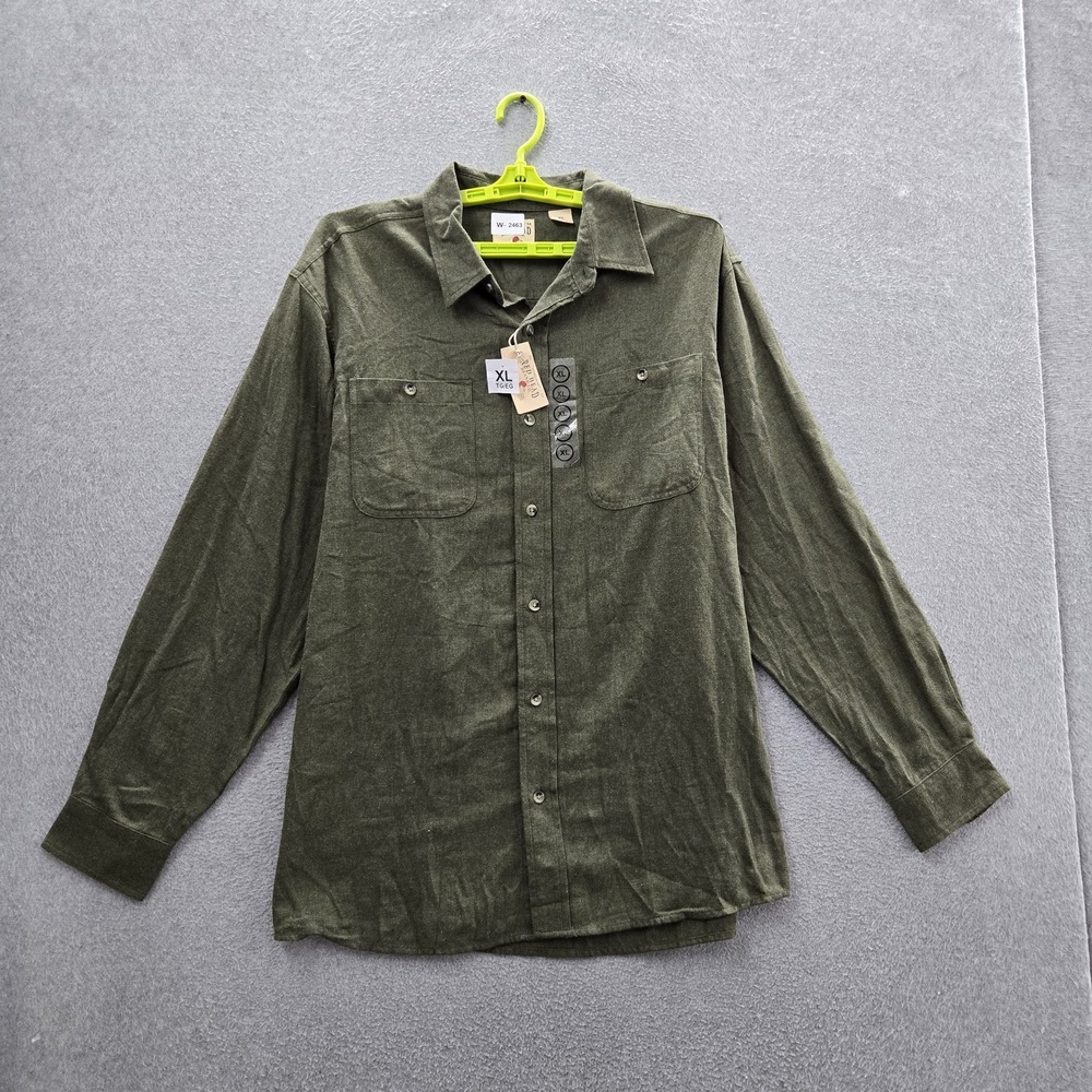 Red Head Brand Co. Men Button Up Shirt XL Green Casual Twill Long Sleeve NWT‎